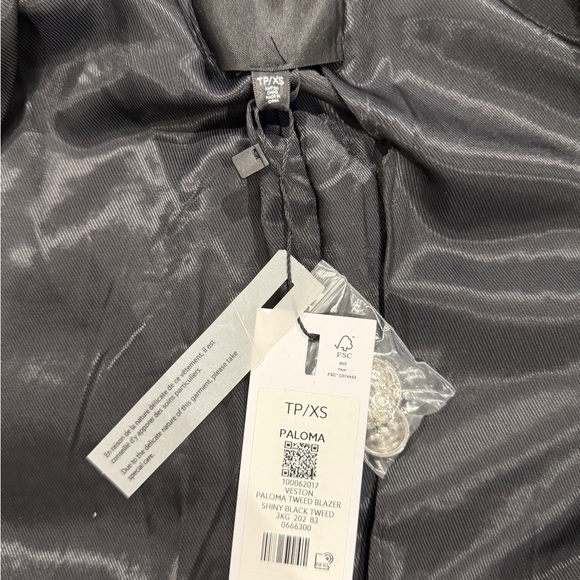 Dynamite Black Textured Blazer with Silver Buttons - Picture 4 of 4